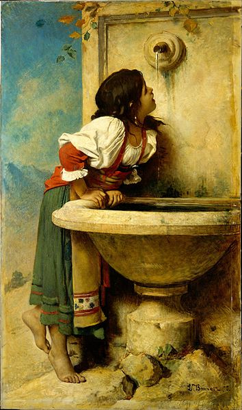 Roman Girl at a Fountain